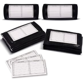 Playsheet Wristband Single Window - Softball, Football, Baseball - Adult Size Armband Playbook - 10 Pack (Black)