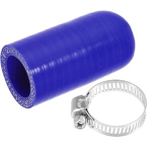 uxcell 1 Set 25mm ID Silicone Coolant Cap with Clamp for Coolant Heater Bypass Vacuum Water Port Blue