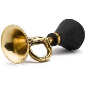 Taxi Horn Circular Bulb Brass Blow Horn for Bicycles Vintage Brass Car Bike Bus Bugle Horn Retro Clown Horn Metal Air Horn with Squeeze Bulb for Bicycle Golf Cart - 7 in Lenth