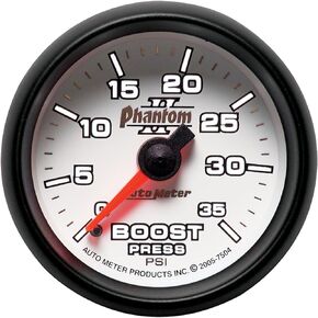 Auto Meter 7504 Phantom II Mechanical Boost Gauge, 2.3125 in.