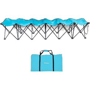 Trademark Innovations Portable 6-Seater Folding Team Sports Sideline Bench