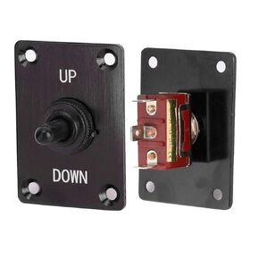 Toggle Switch Panel, DC12V Toggle Switch On Off Up Down Trim Tab Panel Breaker, 3 Position Way Terminal Switch Panel for RV Caravan Marine Boat