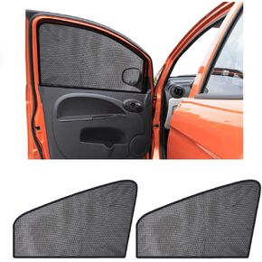 VAGURFO 2 Pack Car Side Window Sun Shade,Magnetic Side Window Sunshade, Universal Reversible Magnetic Curtain,Car Window Shade for Sun Protection Block Damage from Direct Bright Sunlight (2 Front)