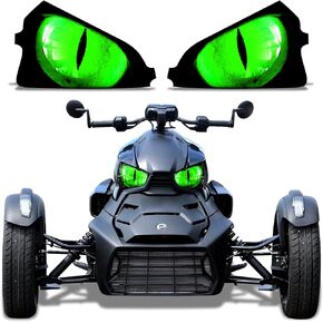 AMR Racing Roadster Headlight Eye Graphics Decal Cover Compatible with Can-Am Ryker 2019-2022 - Eclipse Green AMR22379