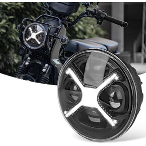 5 3/4 5.75 بوصة LED مصباح أمامي مستدير للدراجات النارية مع دلو مبيت ودعامة متوافق مع Kawasaki Shadow للدراجات النارية سوزوكي والدراجات المترية والدراجات النارية وما إلى ذلك لمعظم الدراجات النارية in Kuwait