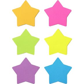 Star Shape Sticky Notes 8 Color Bright Colorful Sticky Pad 75 Sheets/Pad Self-Sticky Note Pads (8 Pads)