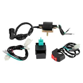 KIMISS ATV Wiring Harness, Complete Kick Start Engine Starting Wiring Harness Fits for 50cc PITPRO Dirt Bike