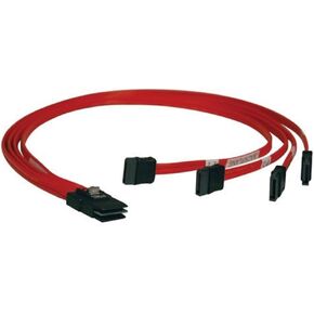 Tripp Lite Internal SAS Cable, 4-Lane mini- SAS (SFF-8087) to 4xSATA 7pin, 3-ft. (1M)(S508-003)
