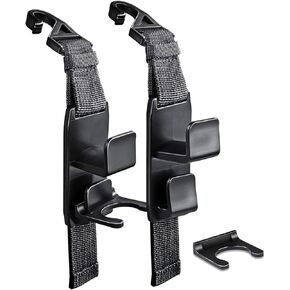 Adjustable Headrest Hooks for Car, Purse Hanger Headrest Hook Holder for Car Seat Organizer Car Hook for Purse or Bags, Black, 4Pack