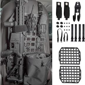 Rigid Molle Panels for Vehicles - Heavy-Duty Aluminium Alloy Organizer for Modular Storage & Display - Eco-Friendly & Versatile - 2 Pack (11"x13.5")