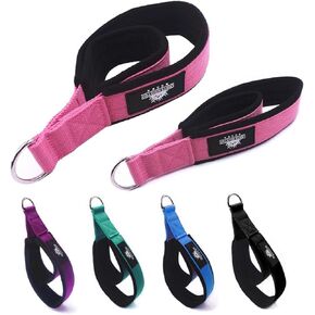 1 Pair Pilates Double Loop Straps for Reformer Fitness D-Ring Straps Handle, Yoga Exercise Accessories for Home Gym Workout