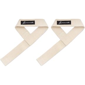 Prosource Fit Pair of Weight Lifting Straps for Men and Women, Adjustable Cotton Straps for Improved Grip