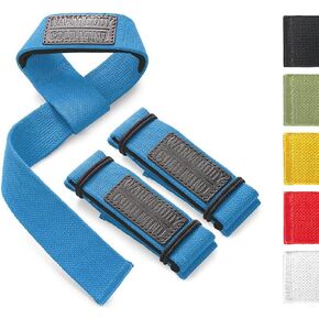 WARM BODY COLD MIND Lasso Lifting Wrist Straps for Cross Training - Rated at 770 lb - Hand Wraps for Olympic Weightlifting, Powerlifting, Weight Lifting, Bodybuilding Strength Deadlift Gym Bar, Cotton