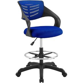 Modway Thrive Drafting Chair - Tall Office Chair for Adjustable Standing Desks in Black