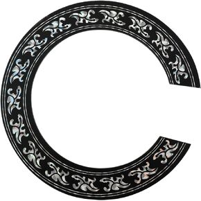 LQ Industrial Guitar Soundhole Decal Self-adhesive Rosette Inlaid Sound Hole Ring Sticker Decoration for Classical Guitar Ukulele