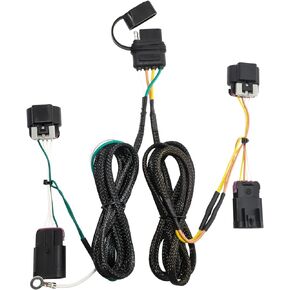 4 Pin Trailer Wiring Harness for Chevrolet Equinox/GMC Terrain 2010-2017, Plug and Play Custom-Fit T-Connector 4-Pole Flat Trailer Light Connector Hitch Wiring for Chevy Equinox & GMC Terrain