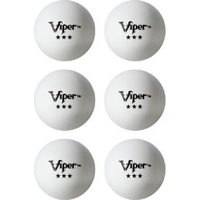 Viper Table Tennis Balls: White 40 mm Regulation Size, 6 Pack