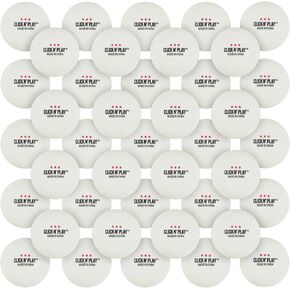 Click N' Play 3 Star Ping Pong Balls White, Premium Advanced Training Tournament Grade Ping Pong Balls Bulk, Table Tennis Balls for Beer Pong, Table Tennis Tournaments & Recreational Play, Pack of 50