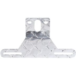CZC AUTO Aluminum Trailer License Plate Light Bracket with Light Mount Hole for Trailers Trucks (Black)