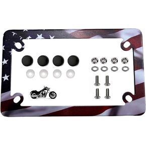 LFPartS دراجة نارية سوداء من الفولاذ المقاوم للصدأ لوحة إطار لوحة الترخيص (إطار لوحة الترخيص) in Kuwait