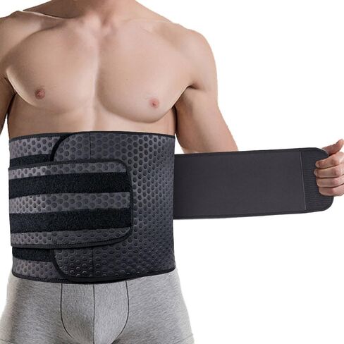 Wasit Trimmer for Men, Neoprene Ab Belt Widening Waist Trainer with Adjusted Straps for Weight Loss and Back Support in Saudi Arabia