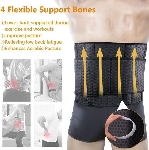 Wasit Trimmer for Men, Neoprene Ab Belt Widening Waist Trainer with Adjusted Straps for Weight Loss and Back Support in Saudi Arabia