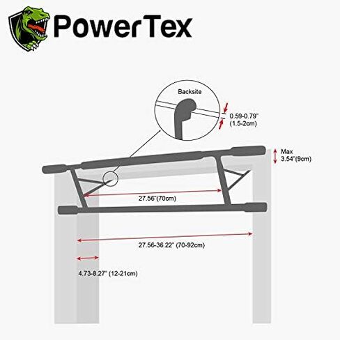 شريط سحب للمدخل - لا يوجد شريط للذقن فوق الباب وقبضة واسعة و5 أشرطة مقاومة مجانية للتمارين المنزلية واللياقة البدنية وصالة الألعاب الرياضية in Kuwait