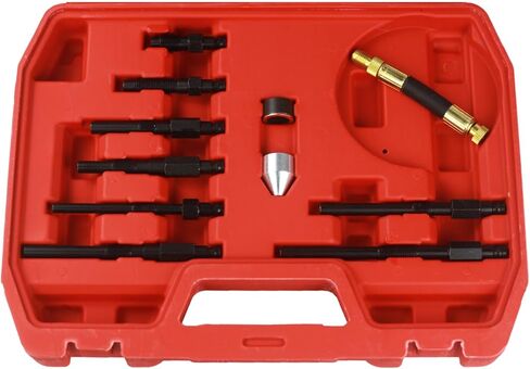 18 قطعة مجموعة اختبار ضغط محرك الديزل ومحول صمام شريدر 305.32 مع حافظة للسيارة والشاحنة الإصدار الجديد in Kuwait