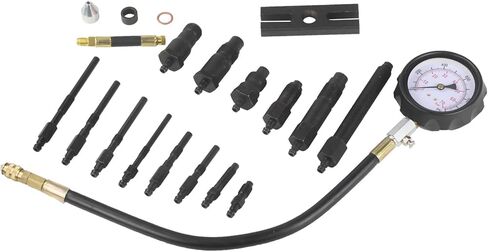 18 قطعة مجموعة اختبار ضغط محرك الديزل ومحول صمام شريدر 305.32 مع حافظة للسيارة والشاحنة الإصدار الجديد in Kuwait