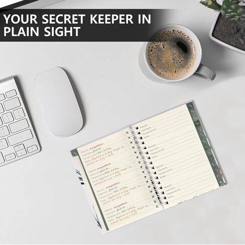 Flowers Password Book - WERTIOO with Alphabetical Tabs, 5.7" x 4.3" Smal Spiral Password Organizer Book, Password Keeper for Seniors, Internet Login, Website, Username, Passwords, for Home or Office in Kuwait