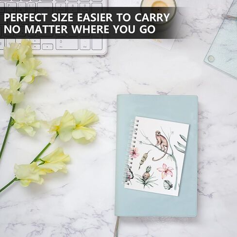 Flowers Password Book - WERTIOO with Alphabetical Tabs, 5.7" x 4.3" Smal Spiral Password Organizer Book, Password Keeper for Seniors, Internet Login, Website, Username, Passwords, for Home or Office in Kuwait