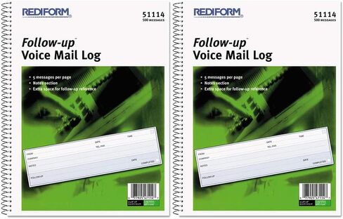 Voice Mail Wirebound Log Book, 500 Sets/Book [Set of 2] in Saudi Arabia