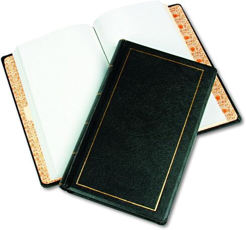 Wilson Jones Corporate Minute Book, Letter Size 8.5 x 11 Inches, 125 Pages/250 Sides, Black (W0395-11) in Kuwait