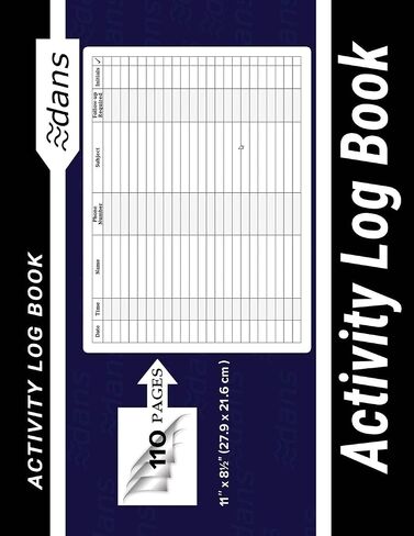 Activity Log Book: dans 11" x 8.5" (27.9 x 21.6 cm ) Black 110 Pages in Saudi Arabia
