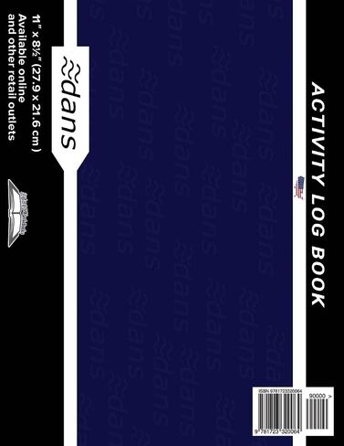 Activity Log Book: dans 11" x 8.5" (27.9 x 21.6 cm ) Black 110 Pages in Saudi Arabia
