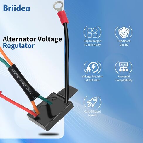 briidea Alternator Voltage Regulator, 12V A-Circuit 14.2 Vset, Replacement, Compatible with Dodge(1987-1999), Chrysler(1988-1995), Plymouth(1987-1995), Jeep(1991-1998), Jeep-Europe(1993-1998) in Saudi Arabia