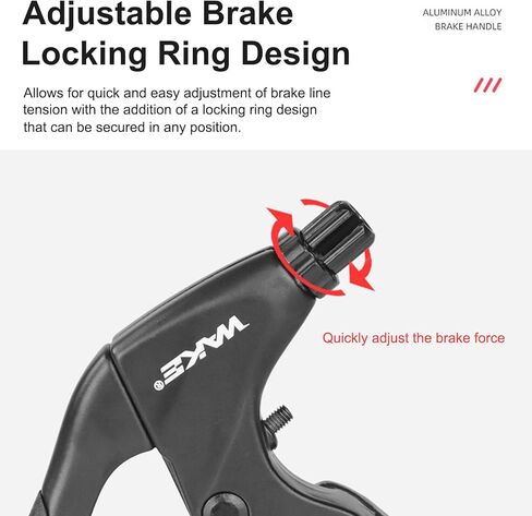 مقبض فرامل الدراجة الجبلية، أذرع فرامل الدراجة، مقود فرامل على شكل حرف V من سبائك الألومنيوم، لدراجات الطريق، MTB، BMX، ركوب الدراجات، معظم أجزاء الدراجات لمقود 0.87 بوصة/22.2 مم in Kuwait