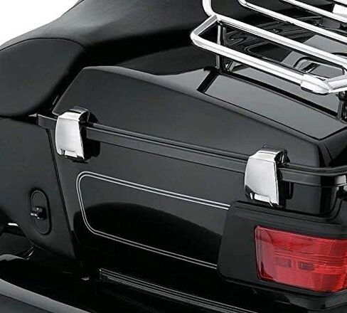 مفصلات WOWTK Tour Pack، مفصلات الأمتعة المقطوعة بشفرة الحلاقة تناسب نماذج Harley Touring وTrike Road King FLHR Road Glide FLTRX Street Glide FLHX Electra Glide FLHT 1988-2013، كروم in Kuwait
