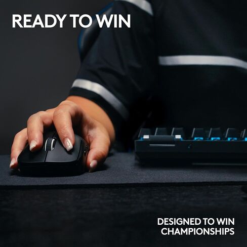 Logitech G PRO X SUPERLIGHT 2 LIGHTSPEED Wireless Gaming Mouse, 4K Polling, Lightweight, LIGHTFORCE Hybrid Switches, HERO 2 Sensor, 32,000 DPI, 5 Programmable Buttons, USB-C Charging, PC & Mac - Black in Saudi Arabia