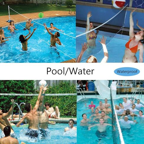 شبكة كرة طائرة لحمام السباحة، حديقة الشاطئ، الفناء الخلفي، الرياضة الخارجية أو الداخلية، شبكة بديلة للكرة الطائرة المحمولة (32 قدمًا × 3 أقدام) غير متضمنة in Kuwait