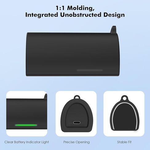 MoKo Explore Wireless Earbuds Case Cover, Soft Silicone Protective Case Compatible with Sony Pulse Explore Earbuds, Portable Scratch-Resistant Sleeve Cover with Anti-Lost Buckle, Black in Saudi Arabia