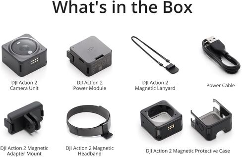 مجموعة طاقة DJI Action 2 (128 جيجابايت)، كاميرا الحركة 4K + وحدة بطارية ممتدة، 4K/120 إطارًا في الثانية، مجال رؤية واسع للغاية 155 درجة، ملحقات مغناطيسية، تقنية التثبيت، كاميرا Mini Action in Saudi Arabia