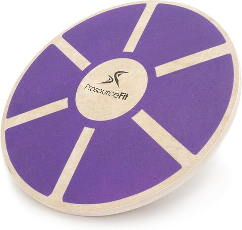 ProSource Wooden Balance Board Non-Slip Wobble Core Trainer 15.75in (39.5cm) Diameter with 360 Rotation for Stability Training, Full Body Exercises, Physical Therapy in Kuwait