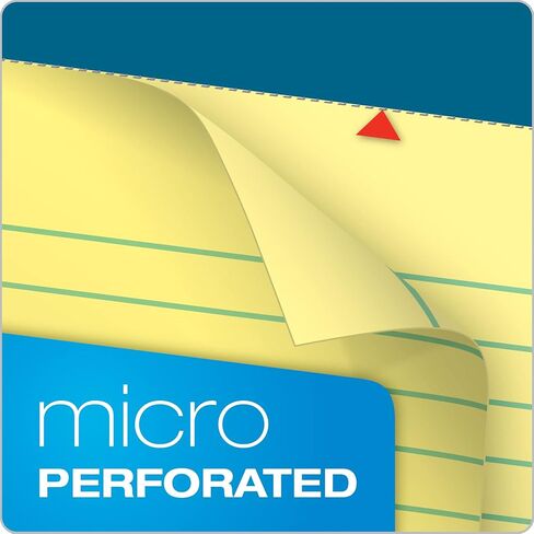 TOPS Docket Writing Pads, 8-1/2" x 11-3/4", Canary Paper, Legal Rule, 2-Hole Punched Top, 50 Sheets, 12 Pack (63420) in Saudi Arabia