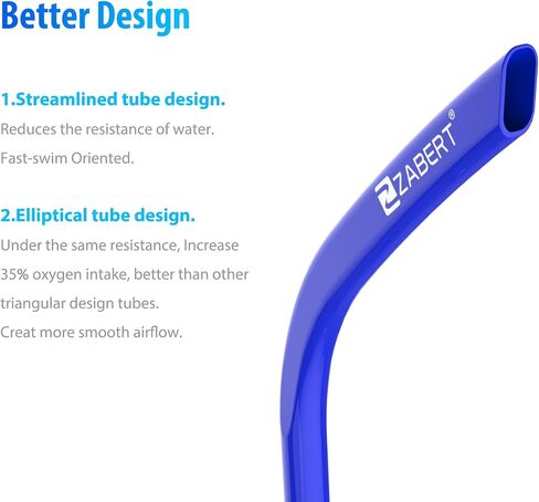 SNK92 Swimming Snorkel Front Center Swim Snorkel,for Adult Women Men Youth Kids Age 8+ Swimmers Training Pool Swim Lap Snorkel Gear, Front Center Swim Snorkel Tube Equipment Blue in Saudi Arabia