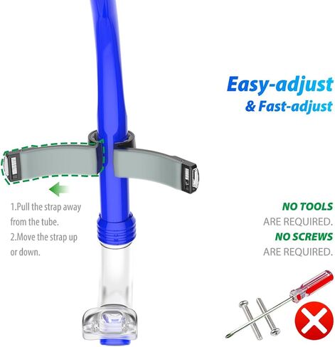 SNK92 Swimming Snorkel Front Center Swim Snorkel,for Adult Women Men Youth Kids Age 8+ Swimmers Training Pool Swim Lap Snorkel Gear, Front Center Swim Snorkel Tube Equipment Blue in Saudi Arabia
