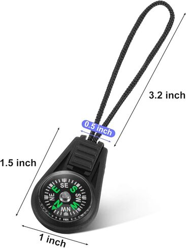 BBTO 100 Pieces Mini Survival Compass Outdoor Camping Hiking Pocket Compass Liquid Filled Mini Compass for Paracord Bracelet Necklace Key Chain in Saudi Arabia