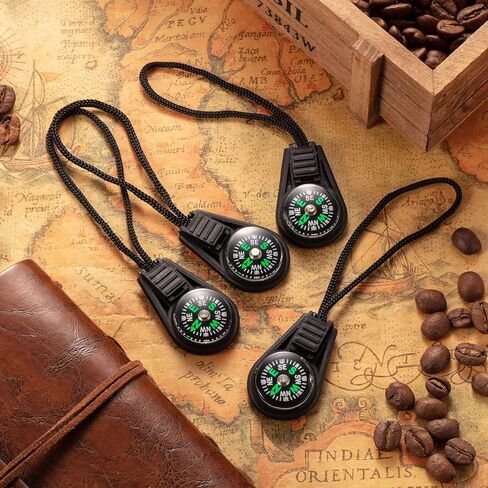 BBTO 100 Pieces Mini Survival Compass Outdoor Camping Hiking Pocket Compass Liquid Filled Mini Compass for Paracord Bracelet Necklace Key Chain in Saudi Arabia
