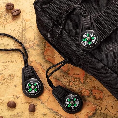 BBTO 100 Pieces Mini Survival Compass Outdoor Camping Hiking Pocket Compass Liquid Filled Mini Compass for Paracord Bracelet Necklace Key Chain in Saudi Arabia