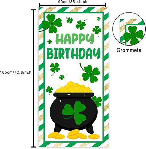 ديكورات يوم القديس باتريك، لافتة يوم القديس باتريك، خلفية عيد ميلاد سعيد، ديكور بموضوع شامروك لشرفة الباب، يوم القديس باتريك، زخرفة أيرلندية لمستلزمات حفلات الحديقة، هدايا خلفية الفناء in Kuwait